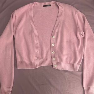 Brandy Melville Pink Cotton Cardigan
